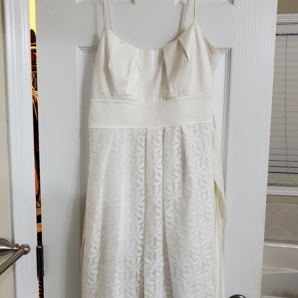 Teeze Me Satin and Lace Dress
